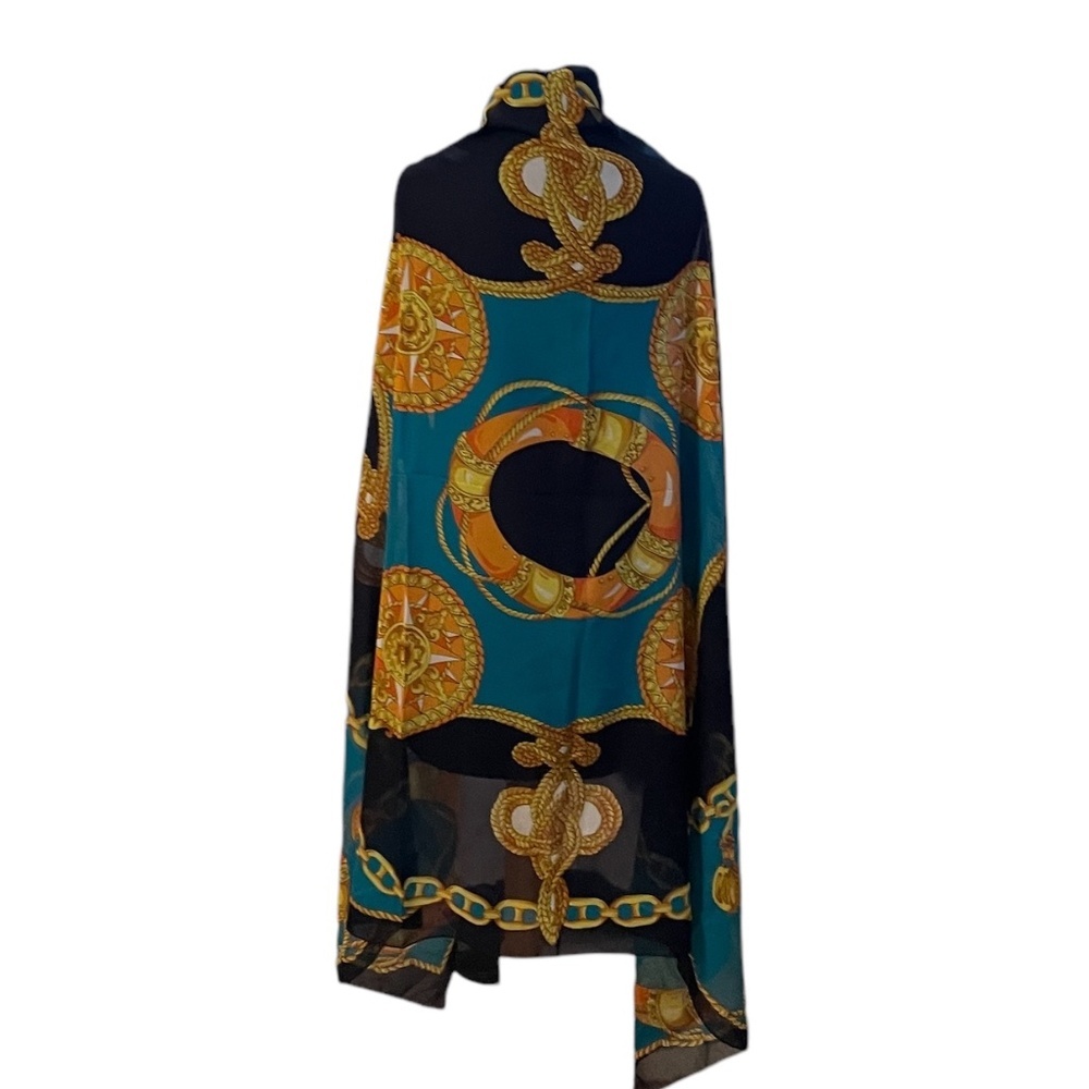 Donna Piu‎ Vintage Rectangular Colorful  Scarf - Picture 3 of 15